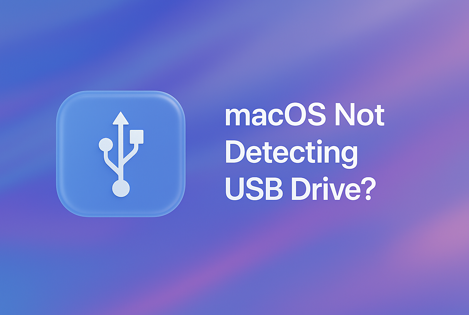 USB Drive Not Showing Up on Mac? Try This